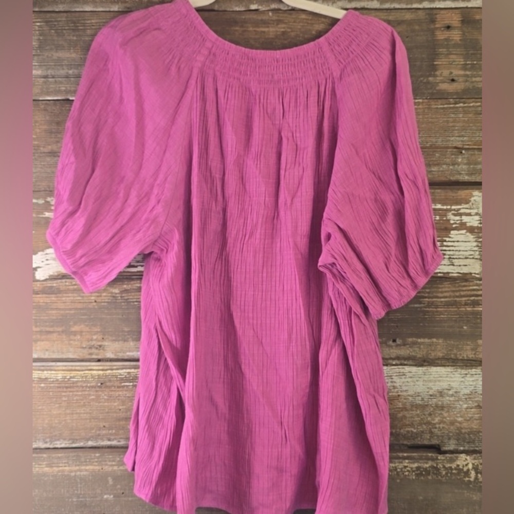 Wonderly Pink Button-Front Top - Picture 7 of 7